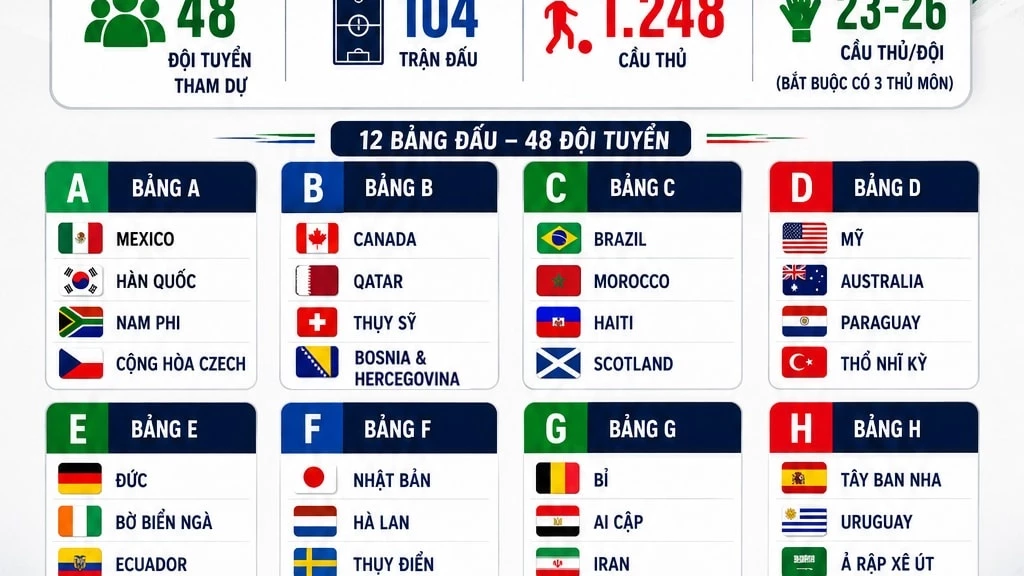 Danh sách cầu thủ 48 ĐTQG dự World Cup 2026: Chờ Messi quyết định & Phân tích chuyên sâu | Thể thao OK9 6 Danh sách cầu thủ 48 ĐTQG dự World Cup 2026: Chờ Messi quyết định & Phân tích chuyên sâu | Thể thao OK9